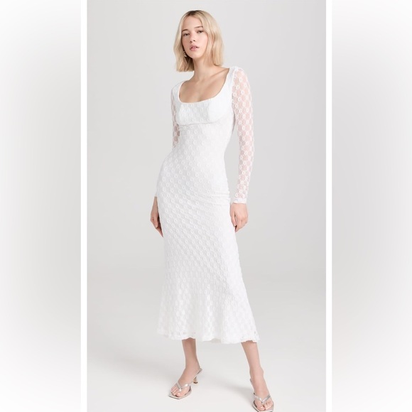 REVOLVE BARDOT Adoni Midi Dress in White - Picture 12 of 16